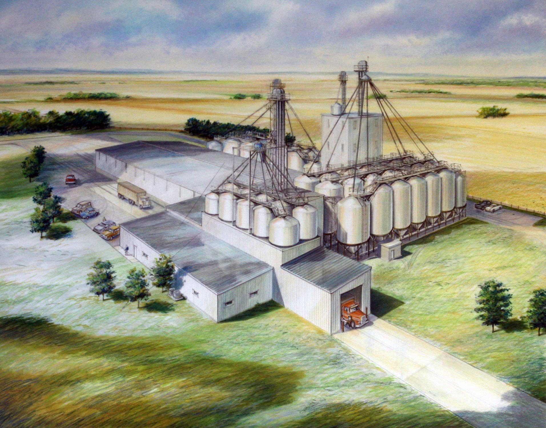 Illustration of seed facility in Idaho Falls, Idaho